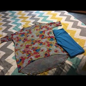 LulaRoe shirt and legging